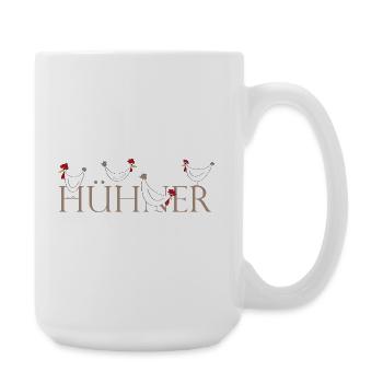 Fans de poulet - Coq - Coq - Poussin - Œuf - Bio - Grande tasse 440 ml - blanc - Droite