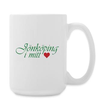 Jönköping in meinem Herzen - Große Tasse 440 ml - Weiß - Rechts
