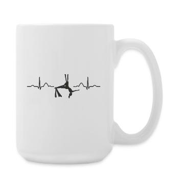 Vertikaltuch Heartbeat Luftakrobatik Aerial Silk - Große Tasse 440 ml - Weiß - Rechts