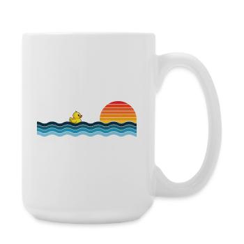 Vintage Rubber Duck Retro Duck Lover Duckie - Large Mug 440 ml - white - Right