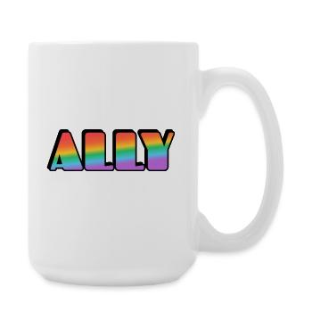 Ally Rainbow Letters - Large Mug 440 ml - white - Right