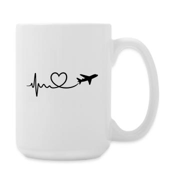 travel love - Große Tasse 440 ml - Weiß - Rechts