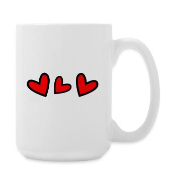 DAD. FATHER'S DAY. HAPPY FATHER'S DAY. HAPPY BIRTHDAY. - Large Mug 440 ml - white - Right