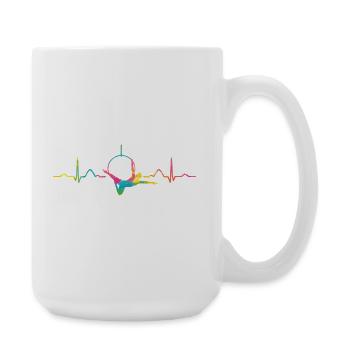 Aerialist Heartbeat Aerial Ring Lyra Air Ring - Large Mug 440 ml - white - Right