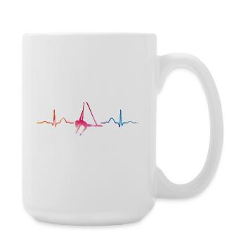 Vertikaltuch Heartbeat Luftakrobatik Aerial Silk - Große Tasse 440 ml - Weiß - Rechts