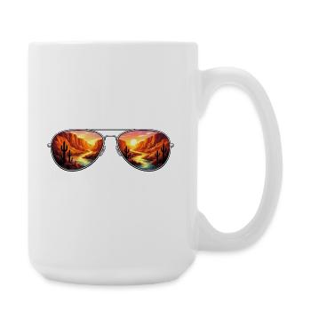 Desert Canyon Sunset Aviator - Large Mug 440 ml - white - Right