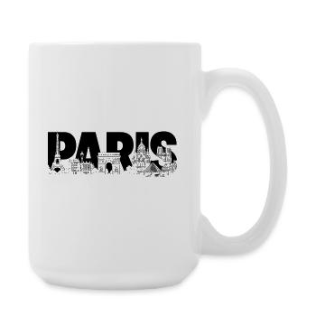 Paris France Tour Eiffel Arc de Triomphe - Grande tasse 440 ml - blanc - Droite