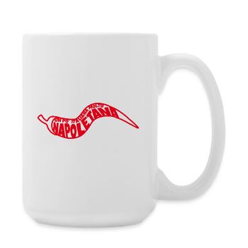 Piment Napoli Typo-Art - Grande tasse 440 ml - blanc - Droite