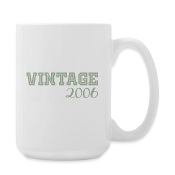 20 Jahre 2006 Vintage Retro-Geburtstagsgeschenk - Große Tasse 440 ml - Weiß - Rechts