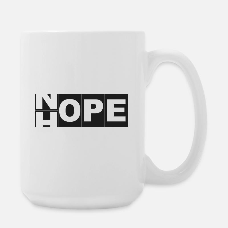 Hope Nope - Large Mug 440 ml - white
