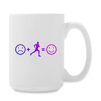 Geschenkidee für einen Running mit Running - Große Tasse 440 ml - Weiß - Rechts