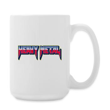 Heavy Metal 3D Typography Logo - Large Mug 440 ml - white - Right