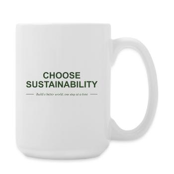 Choose Sustainability - Large Mug 440 ml - white - Right