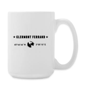 Clermont Ferrand France Coordonnées Globe - Grande tasse 440 ml - blanc - Droite