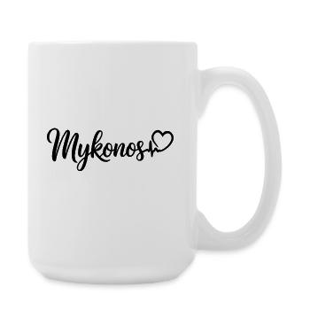 Mykonos Heartbeat Greece - Large Mug 440 ml - white - Right