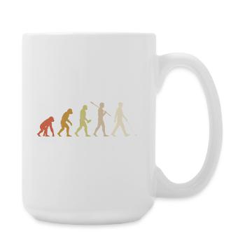Hockey Evolution Funny Hockey Player Gift - Large Mug 440 ml - white - Right