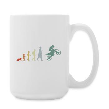 De l’enfant à l’évolution du pilote de motocross - Grande tasse 440 ml - blanc - Droite