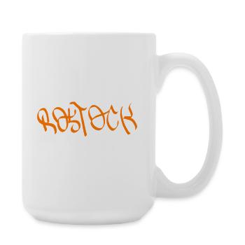 Rostock Graffiti Orange - Große Tasse 440 ml - Weiß - Rechts