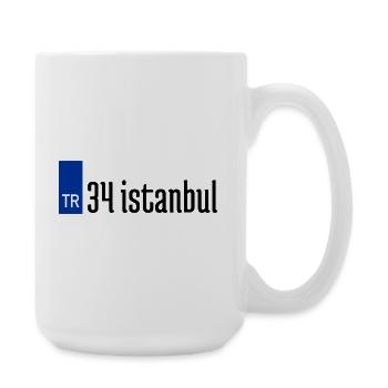 34 İstanbul Plaka Streetwear - Große Tasse 440 ml - Weiß - Rechts