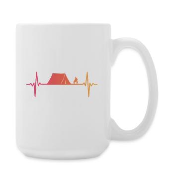 camping tente Sunset battement de coeur tente - Grande tasse 440 ml - blanc - Droite