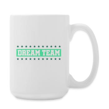 DREAM TEAM Retro Neon Typography - Große Tasse 440 ml - Weiß - Rechts