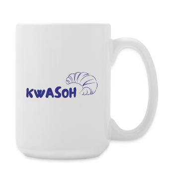 Logo du croissant KWASOH Imprimé - Grande tasse 440 ml - blanc - Droite