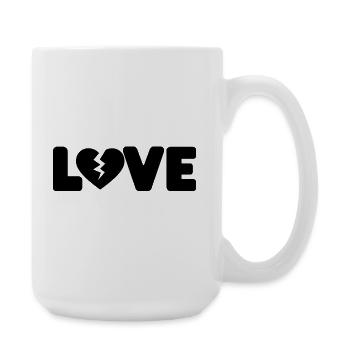 Love- Spruch - Große Tasse 440 ml - Weiß - Rechts