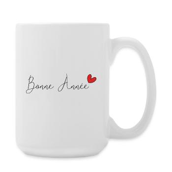 NOËL. MERRY CHRISTMAS. SAPIN. BONNE ANNEE - Grande tasse 440 ml - blanc - Droite