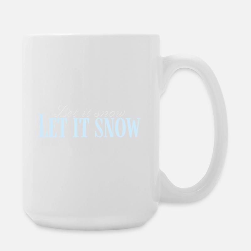 Let It Snow Script Bleu Glacé - Grande tasse 440 ml - blanc