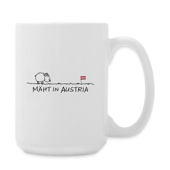 Mäht en Autriche – Autriche : l’humour avec l’humour - Grande tasse 440 ml - blanc - Droite