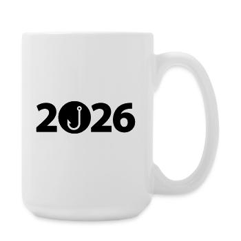Pêcheur 2026, Pêcheur 2026, Hameçon 2026 - Grande tasse 440 ml - blanc - Droite