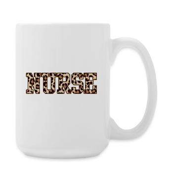 Infirmière léopard  - Grande tasse 440 ml - blanc - Droite