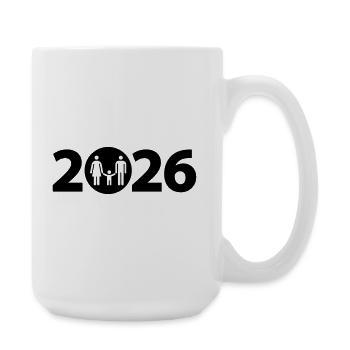 Familie 2026, Familienfest 2026, Geburt 2026 - Große Tasse 440 ml - Weiß - Rechts
