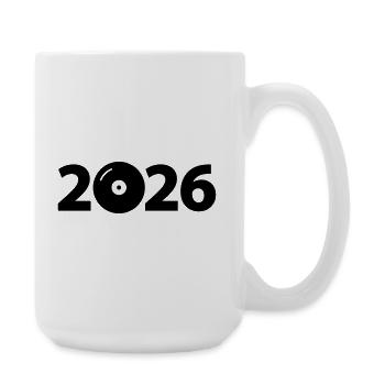 Fête de disques vinyles DJ de musique 2026 - Grande tasse 440 ml - blanc - Droite