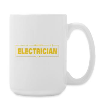 Électricien - Grande tasse 440 ml - blanc - Droite