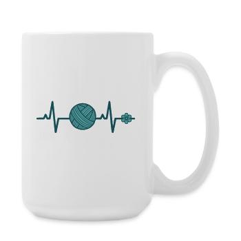 Amateurs de fils à crochet drôles adorent - Grande tasse 440 ml - blanc - Droite