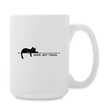 Nope. Not today. – Minimal Cat Statement - Large Mug 440 ml - white - Right