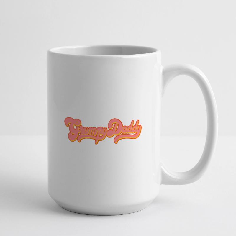 Script rétro de Grumpy Daddy - « Exploitation » en couleur Grande tasse 440 ml