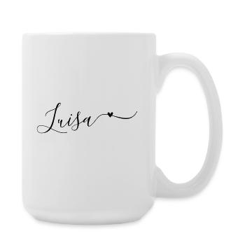 Luisa Name Vorname Dekorativ - Große Tasse 440 ml - Weiß - Rechts