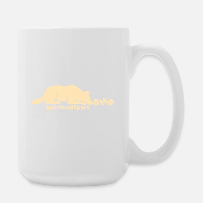 SHS Logo beige - Große Tasse 440 ml - Weiß