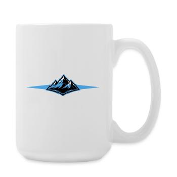 Berge Symbol Linie - Große Tasse 440 ml - Weiß - Rechts