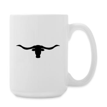 Longhorn head - Large Mug 440 ml - white - Right