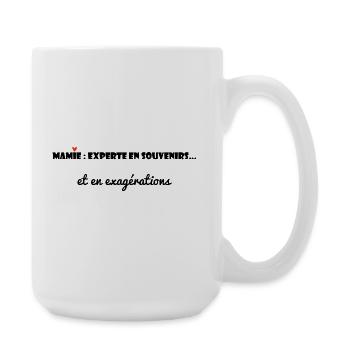 MAMIE. MAMAN. GRAND-MERE. FÊTE DES MÈRES. HUMOUR - Grande tasse 440 ml - blanc - Droite