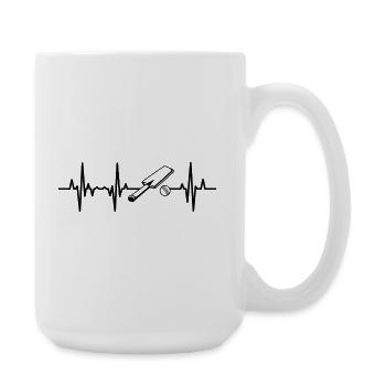 Cricket EKG Herzlinie - Große Tasse 440 ml - Weiß - Rechts