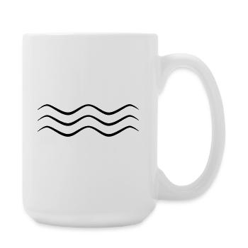 Triple onde symbolique - Grande tasse 440 ml - blanc - Droite