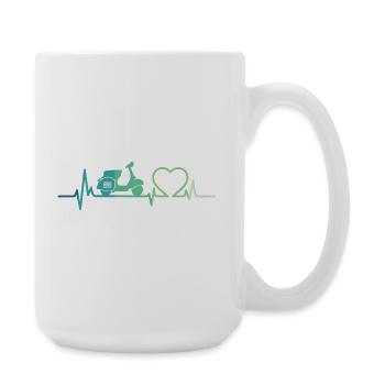 scooter moteur heartbeat scooter  - Grande tasse 440 ml - blanc - Droite