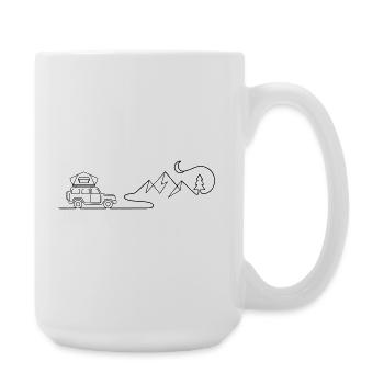 Van Life Camping Outdoor Adventure - Large Mug 440 ml - white - Right
