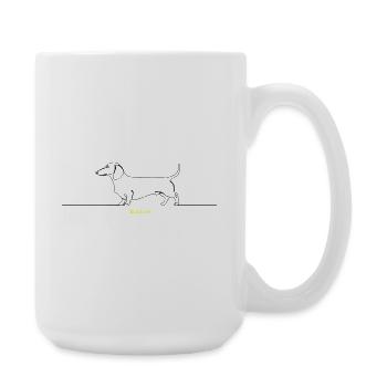 Dachshund Stur Line Art Saying - Large Mug 440 ml - white - Right