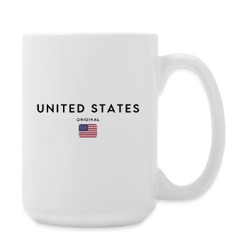 Fierté américaine, design minimaliste et élégant - Grande tasse 440 ml - blanc - Droite