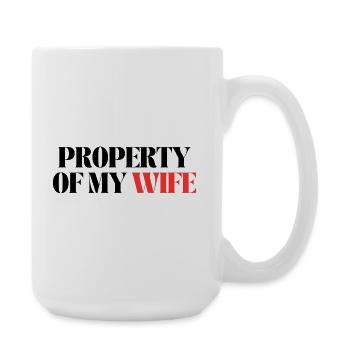 Propriété de ma femme - Grande tasse 440 ml - blanc - Droite